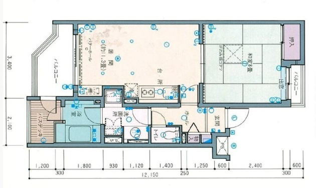 【間取り】 | スカイヒルズD棟