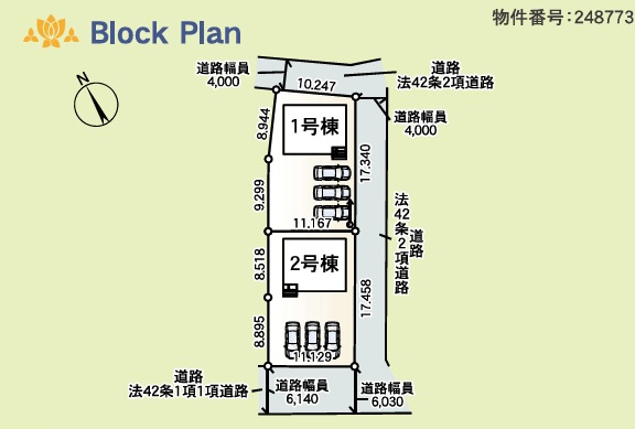 Cradle　Garden　児玉郡上里町大字忍保第1の区画図