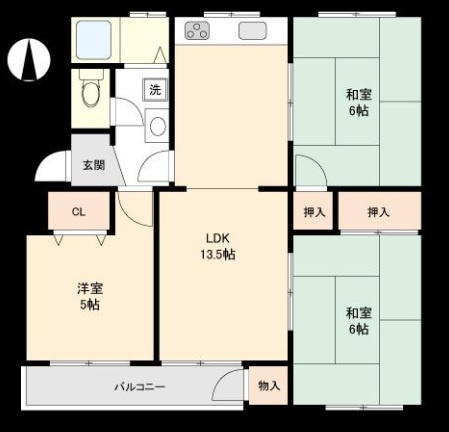 【間取り】 | 神陵台西住宅　62号棟　収益