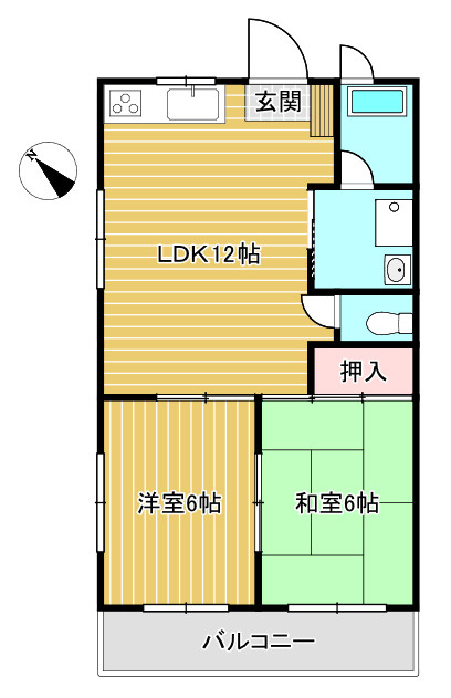 収益一棟アパート　エトワール双葉の間取り