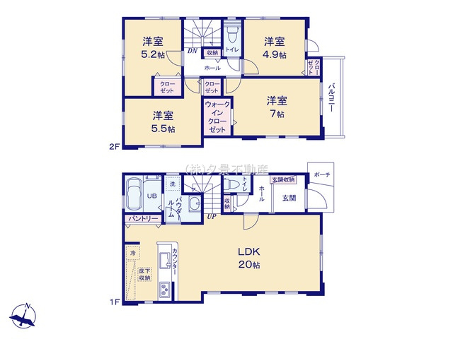 《仲介手数料無料》大宮区上小町300-2新築一戸建てフィットエーの間取り
