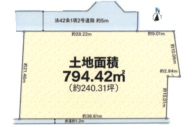 日の出町大久野　売地の土地図