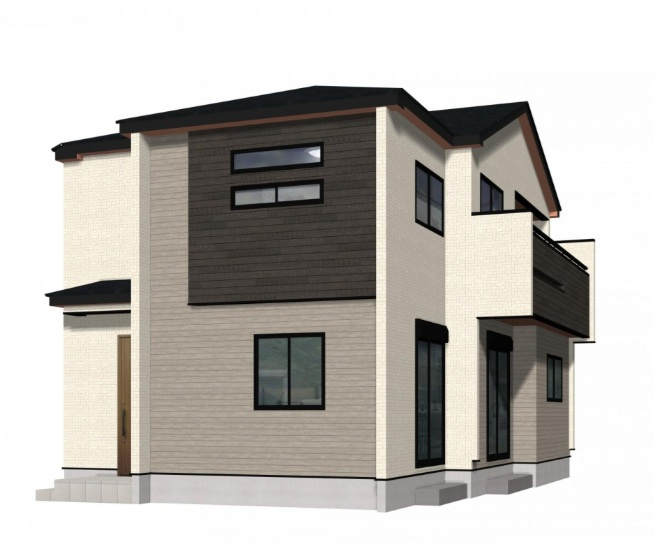 ブルーミングガーデン  水戸市元吉田町　4期　限定1棟！の完成予想図|美しく温かみのある外観です。