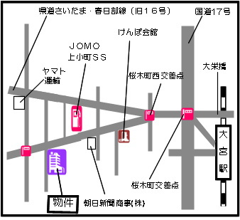 【地図】 | コモド大宮上小町第一