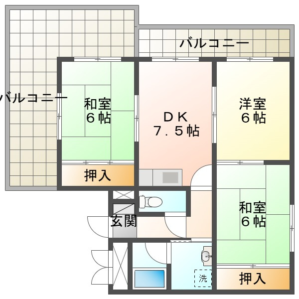 ベルトピア西明石6の間取り