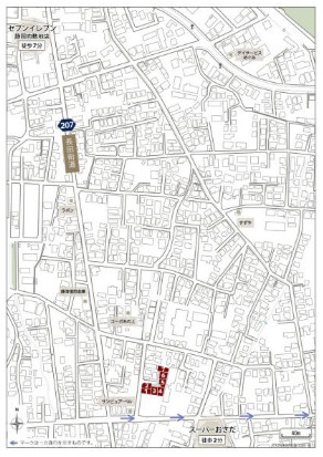 売新築戸建　静岡市駿河区向敷地４丁目の地図