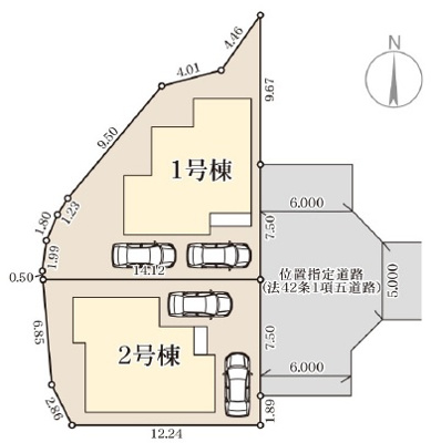 【区画図】 | 沖縄市園田（全2棟）1号棟 | 1号棟　