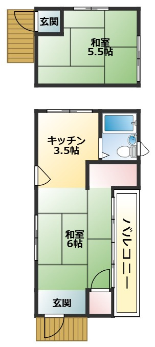 蛭川戸建て(別荘地)の間取り