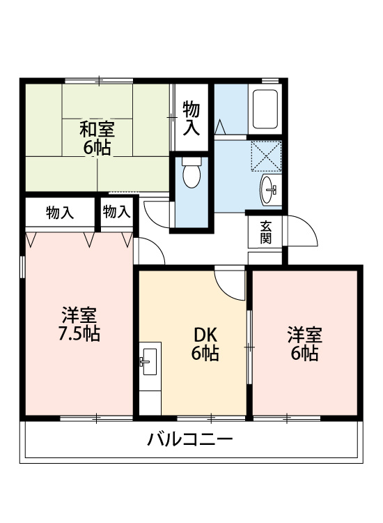 ユーミクラF２　　刈谷市近郊の賃貸はクラスホームの間取り
