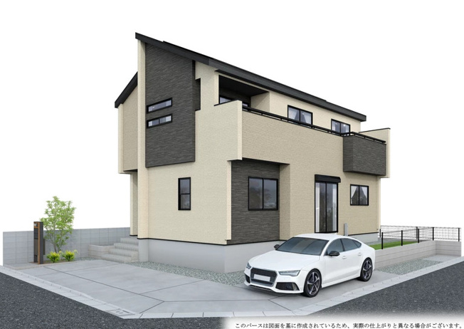 【外観パース】 | 桶川市大字坂田　新築戸建　全　1棟　1号棟 | 1号棟