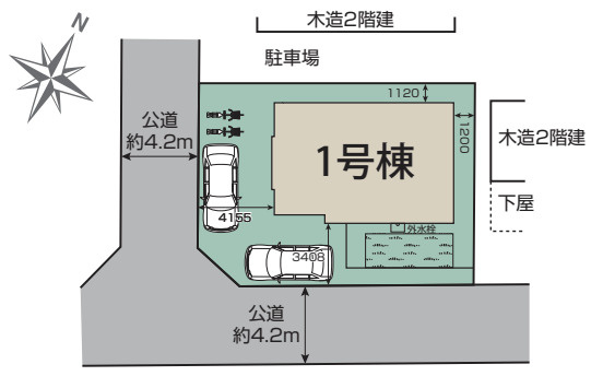 【区画図】 | 桶川市大字坂田　新築戸建　全　1棟　1号棟