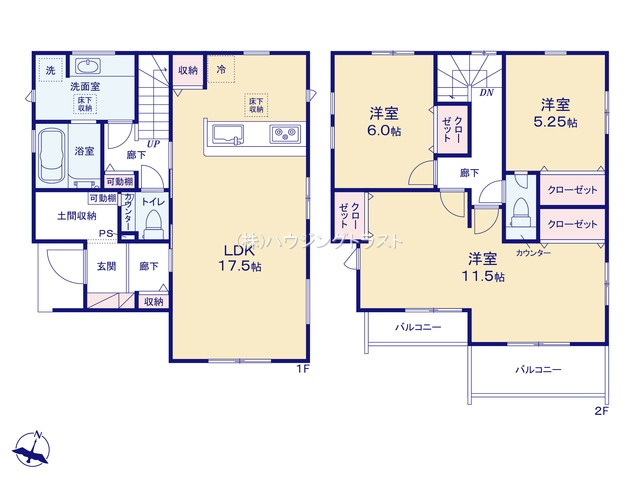 仲介手数料無料　所沢市下安松　新築戸建　全11棟　の間取り