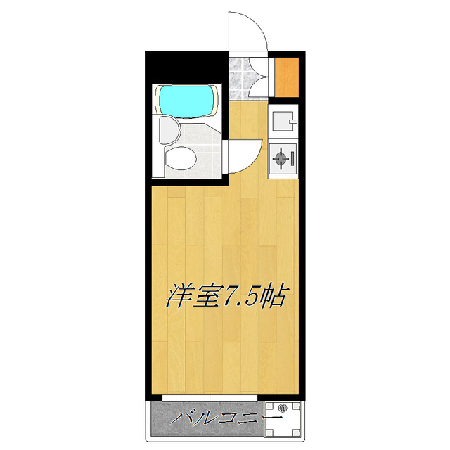 駒込Ｋ＆Ｍビルの間取り|南向きで明るく眺望の良いお部屋です☆