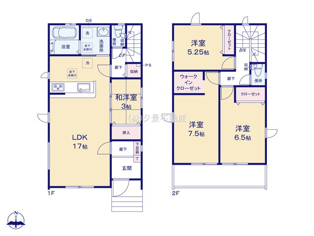 《仲介手数料無料》上尾市大字大谷本郷871-2新築一戸建てグラファーレの間取り
