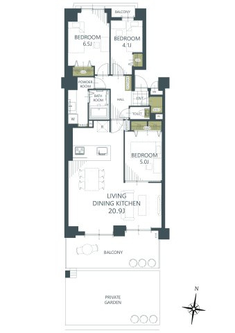【間取り】パークシティ松下南棟 