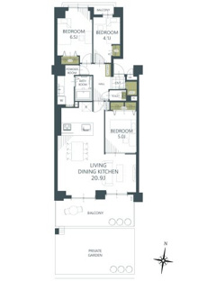 【間取り】パークシティ松下南棟 