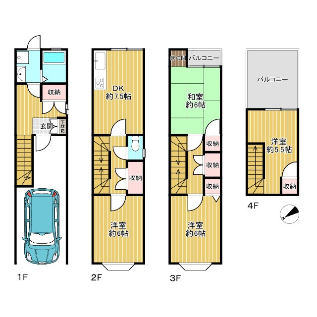 門真市大池町の間取り