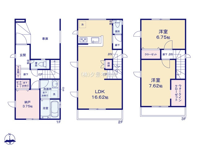 《仲介手数料無料》南区根岸２丁目21-13新築一戸建てグラファーレの間取り