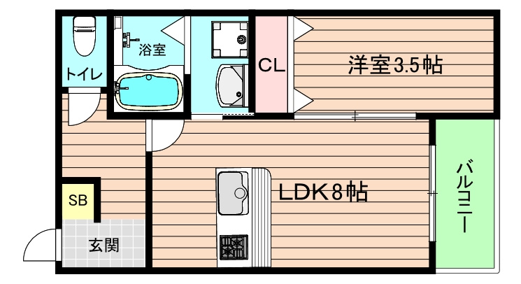 大阪市都島区内代町３丁目の賃貸マンションの間取り