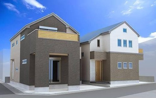 練馬区南田中5丁目　太陽光発電搭載　認定低炭素住宅　限定2棟の外観パース