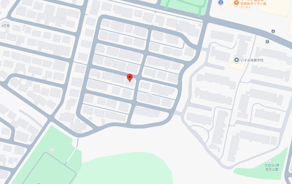 生目台西４丁目の地図