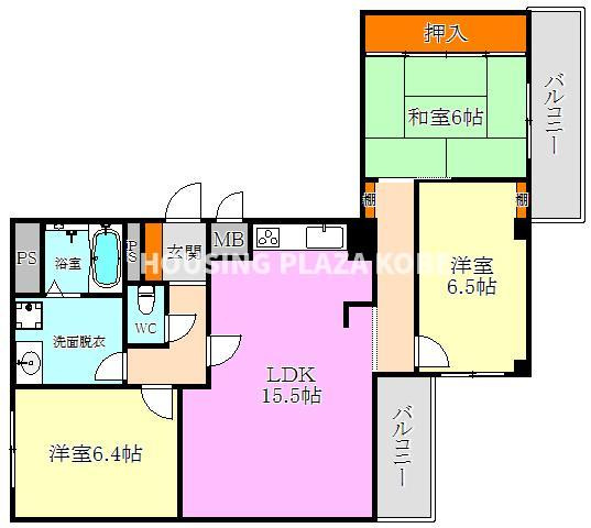 朝日プラザ西舞子の間取り