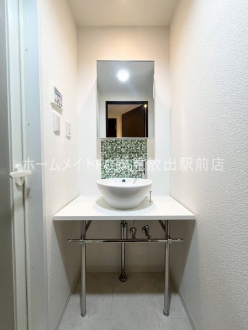 東大阪市高井田中５丁目の賃貸マンションの独立洗面台