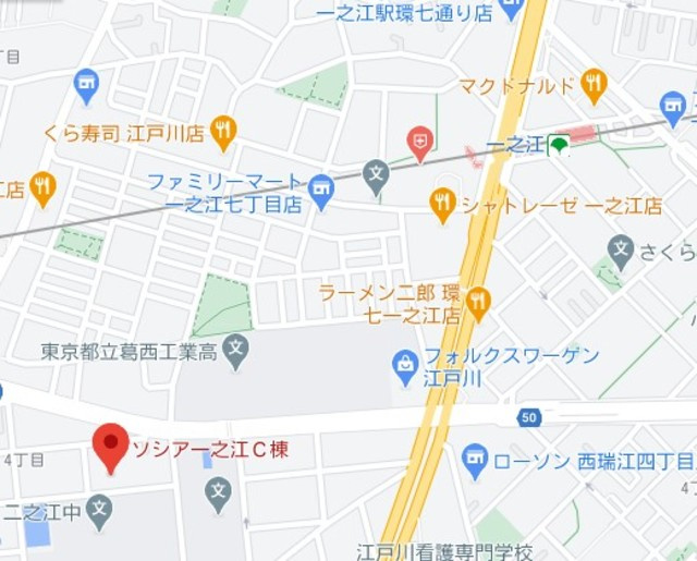 ソシア一之江　Ｃ棟の地図|★案内図★