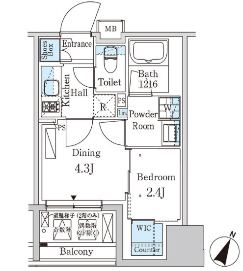 【間取り】 | パークアクシス神保町