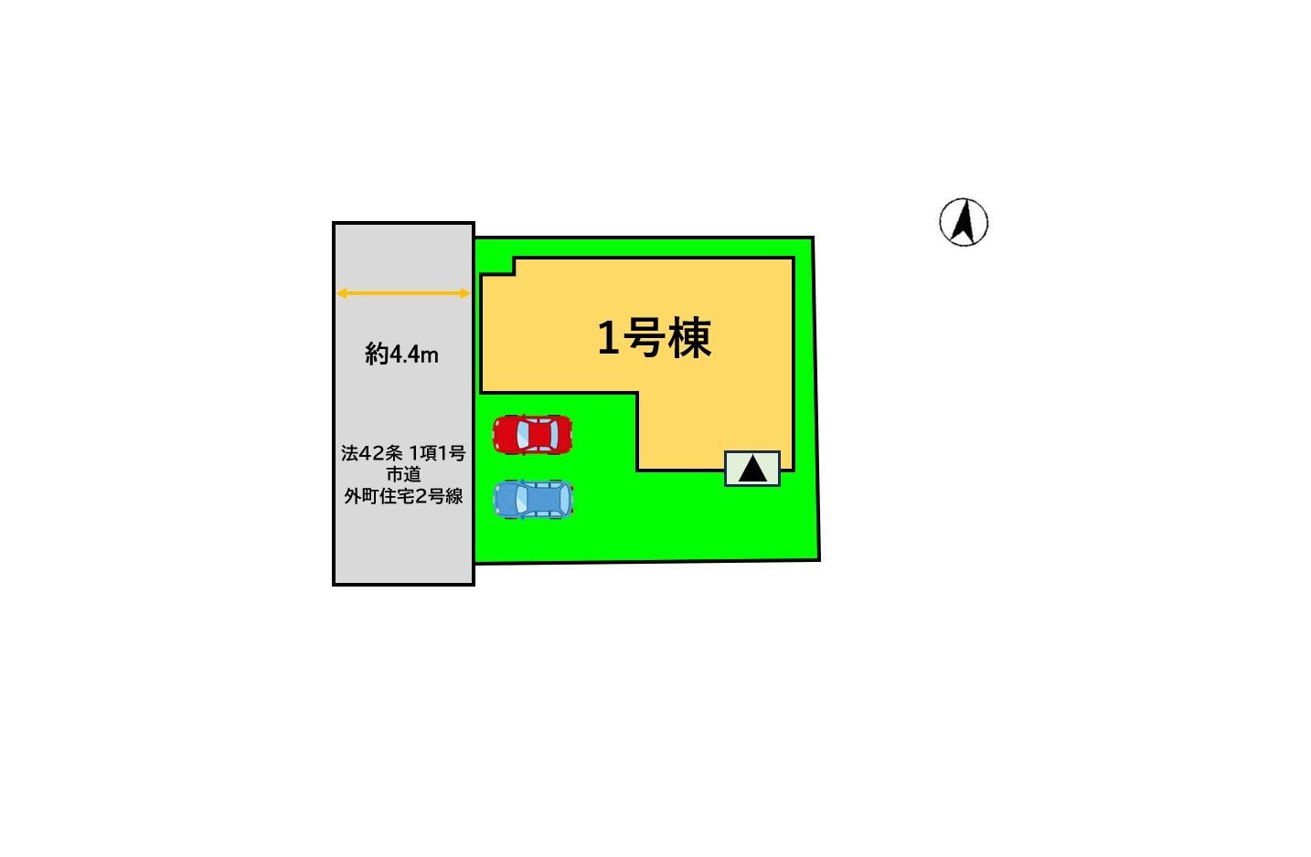 鳥栖市田代外町　新築戸建の区画図