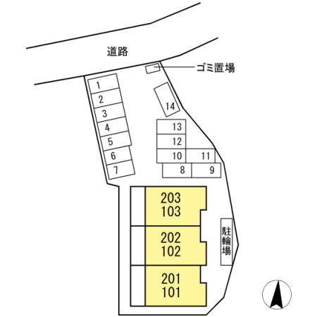 エスポワール大津の区画図