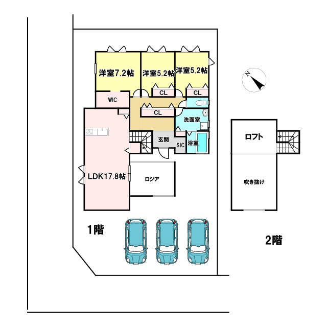 富里市七栄　ザ・ドリームフィールド成田75の間取り