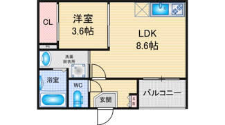 【間取り】 | 仮称）ハーモニーテラス名楽町二丁目B | 略図の為、現状優先