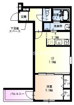 フジパレス田中町Ⅱ番館の間取り