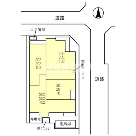 グランドール清水の区画図