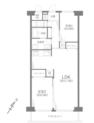 中川ビューハイツの間取り