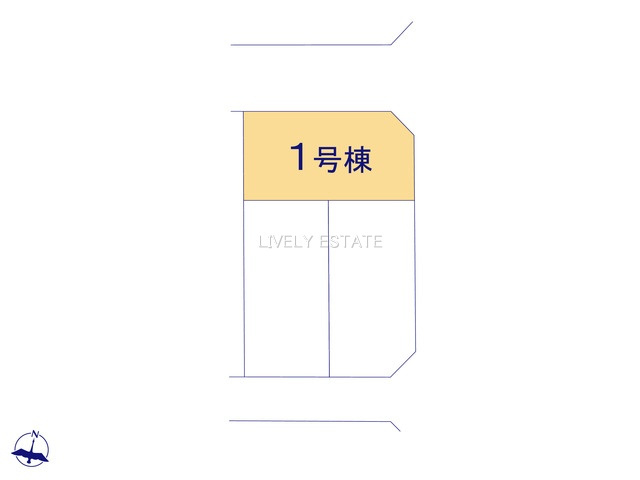 越谷市弥栄町4丁目 新築分譲住宅 全3棟 1号棟の区画図