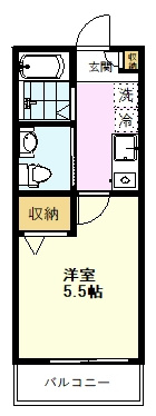 【間取り】 | フォルジュロン　パンセ | フォルジュロンパンセ、011号室、１Ｋ