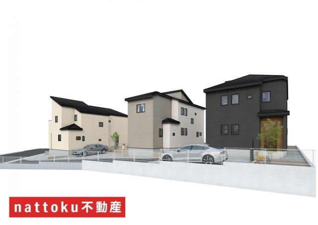 三島市谷田　新築戸建　全３棟　１号棟の外観パース