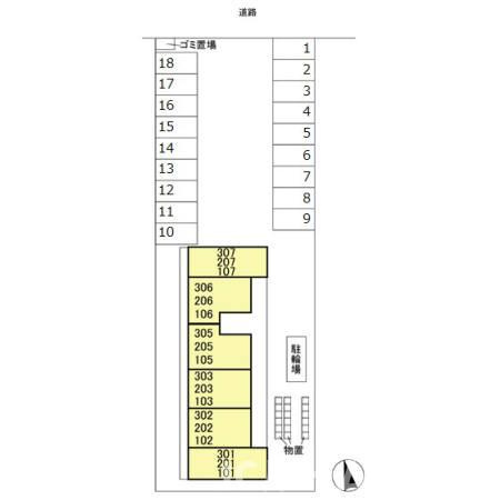 グランアモーレの区画図