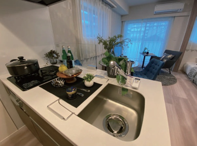 【キッチン】 | シティインデックス行徳テラスコート | 対面カウンターキッチン