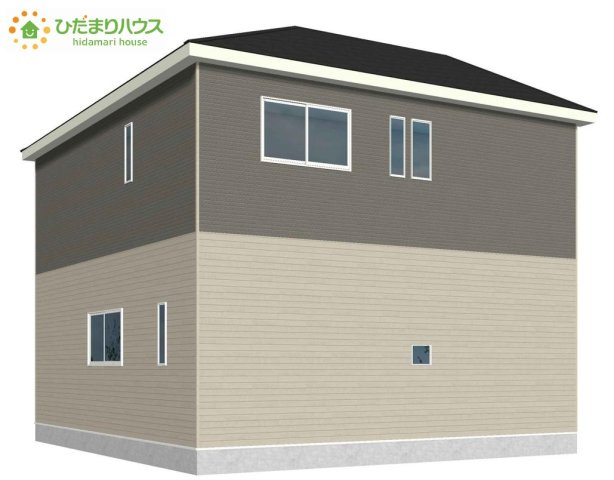 日立市久慈町第25　新築戸建　2号棟の外観パース|お気軽にお問い合わせくださいませ!(^^)!