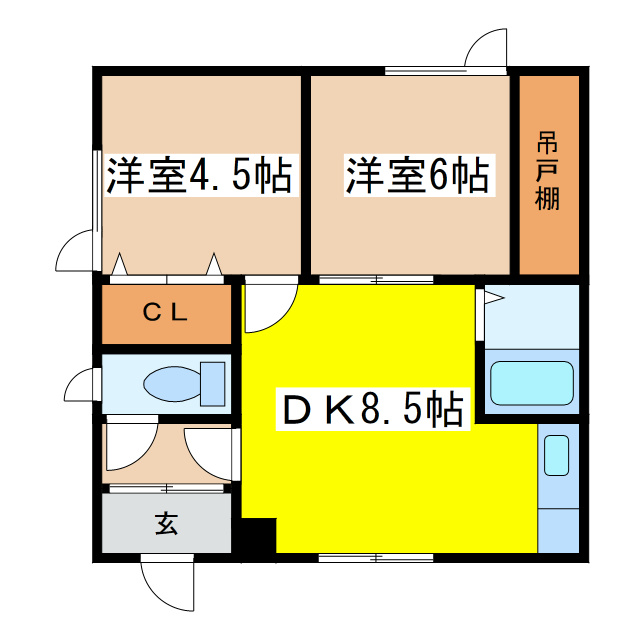 コーポ市川（芦野）の間取り