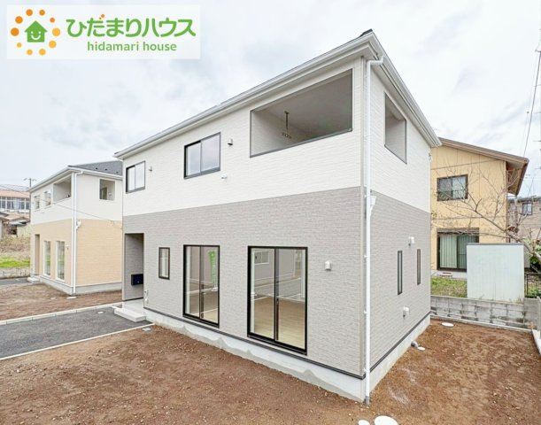 日立市久慈町第25　新築戸建　3号棟の外観|白を基調とした明るい印象を受ける外観です！