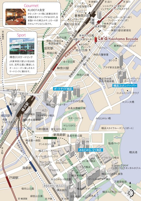 Le'a横濱ベイサイドの地図