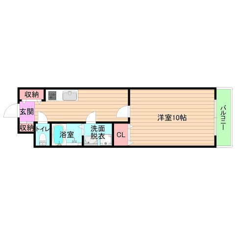 大阪市城東区関目１丁目の賃貸マンションの間取り