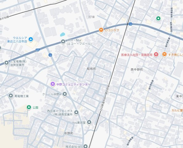 東近江市昭和町　第1期　新築一戸建ての地図