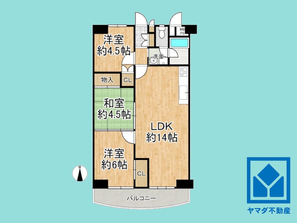 深草西浦住宅の間取り|図面と現況が異なる場合は現況を優先いたします。