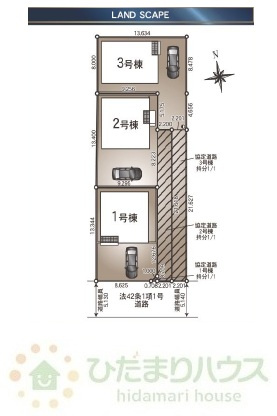 野田市七光台第19　新築戸建　2号棟の区画図|2棟(^^)