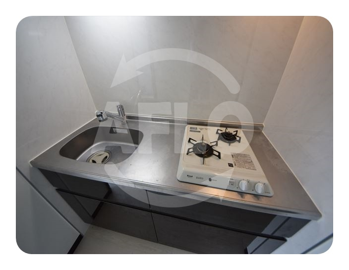 グランパシフィック田島Luxeのキッチン|グランパシフィック田島　2口ガスシステムキッチン